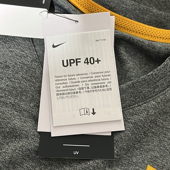 West Virginia WVU Nike DRI FIT official on field apparel size large NWT SPF 40+ - Picture 10 of 14